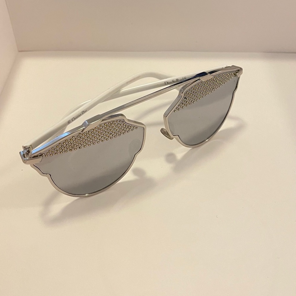 Dior SoReal Studded Silver Sunglasses - Picture 10 of 10